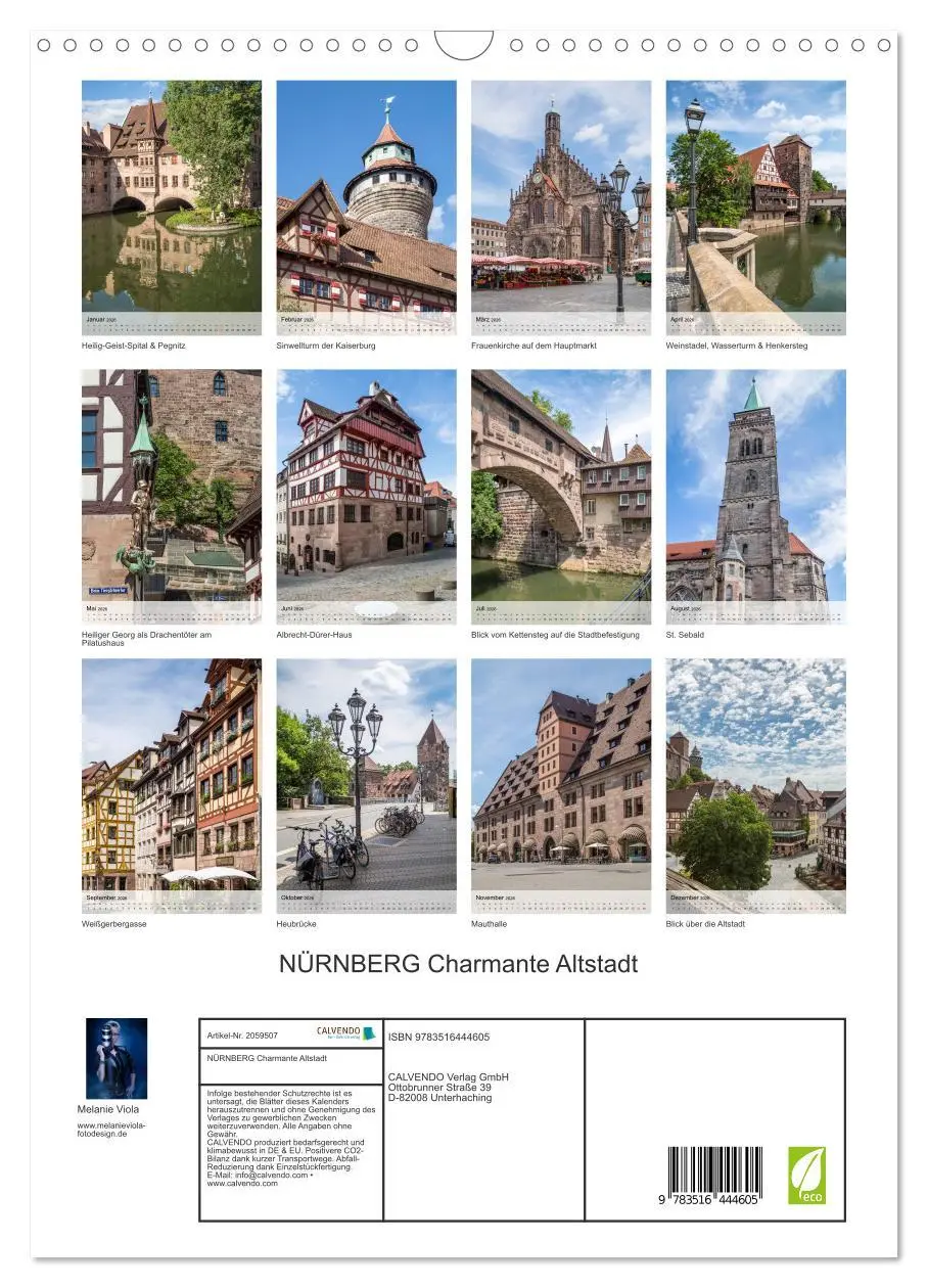 Bild: 9783516444605 | NÜRNBERG Charmante Altstadt (Wandkalender 2026 DIN A3 hoch),...