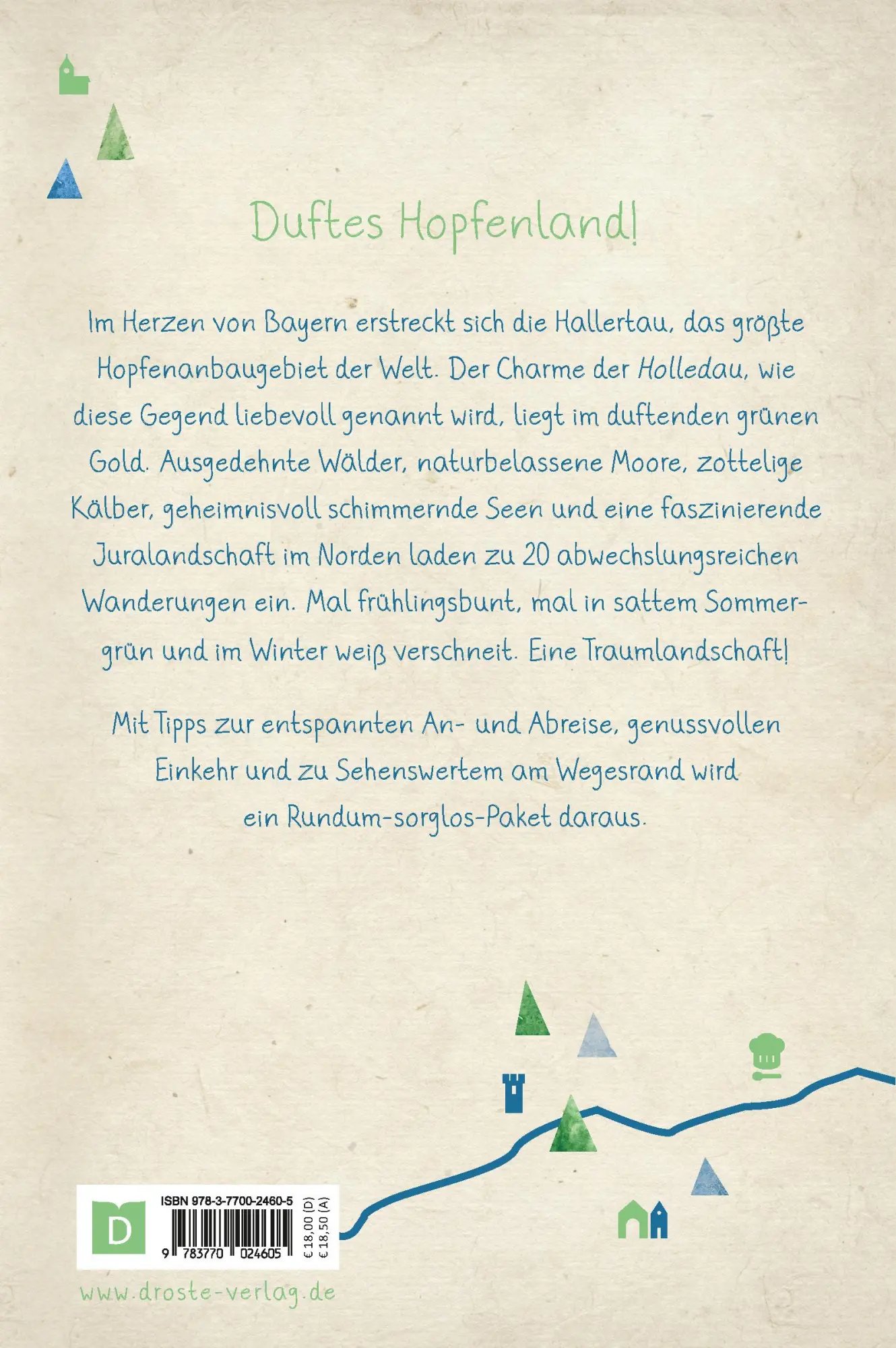 Rückseite: 9783770024605 | Hallertau. Wandern für die Seele | Wohlfühlwege | Katrin Berger | Buch
