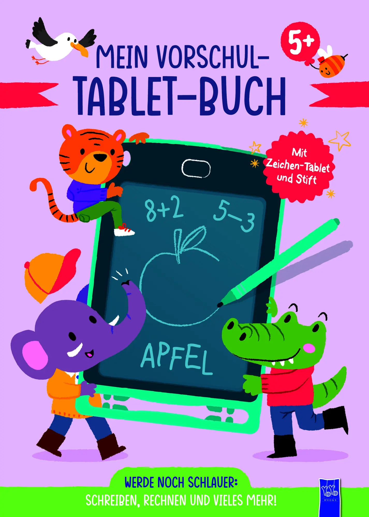 Mein Vorschul-Tablet-Buch 5 + (rosa Cover)