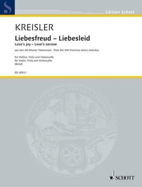 Cover: 9790001144605 | Liebesfreud - Liebesleid | Fritz Kreisler | Buch | 30 S. | Deutsch