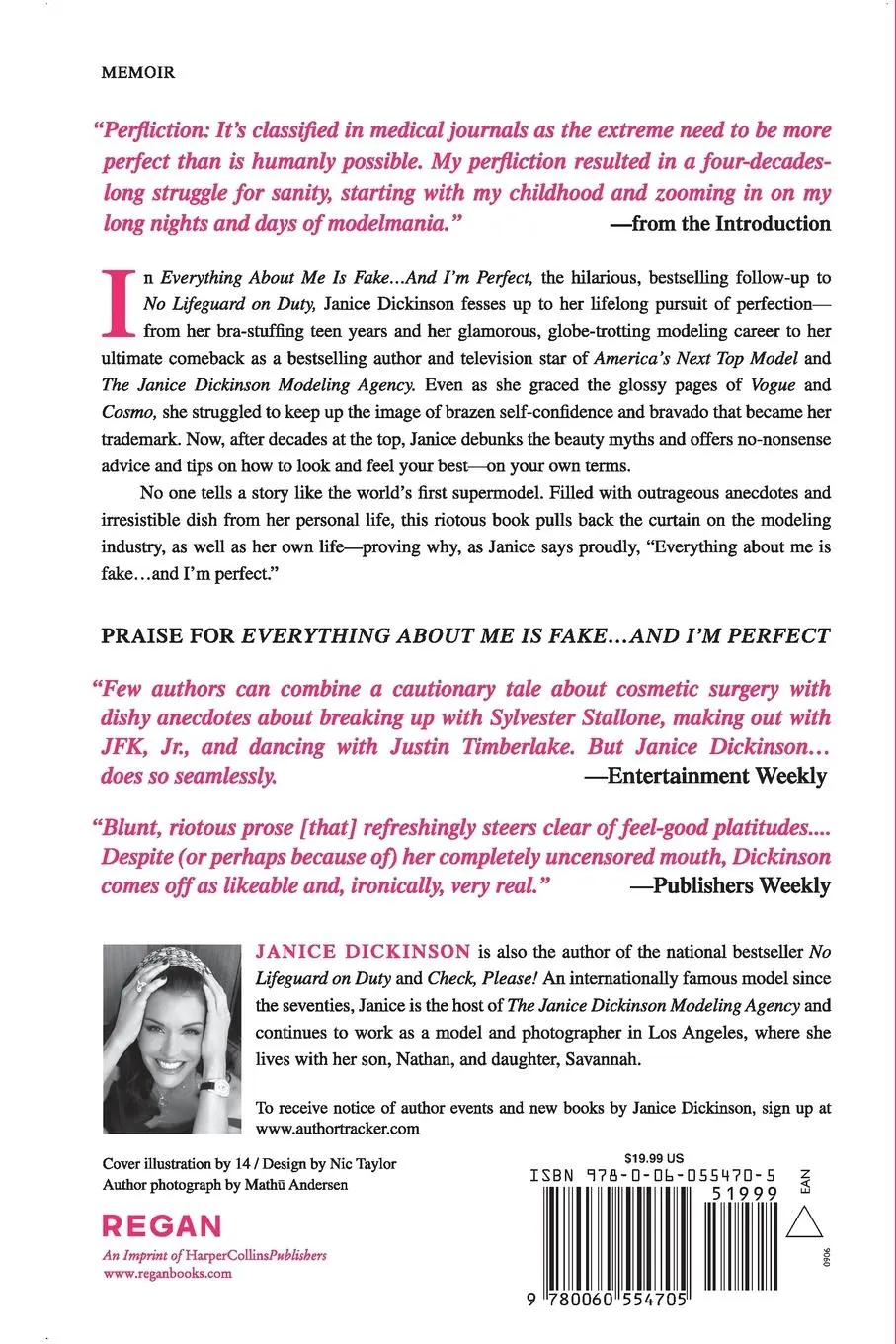 Rückseite: 9780060554705 | Everything About Me Is Fake . . . And I'm Perfect | Janice Dickinson