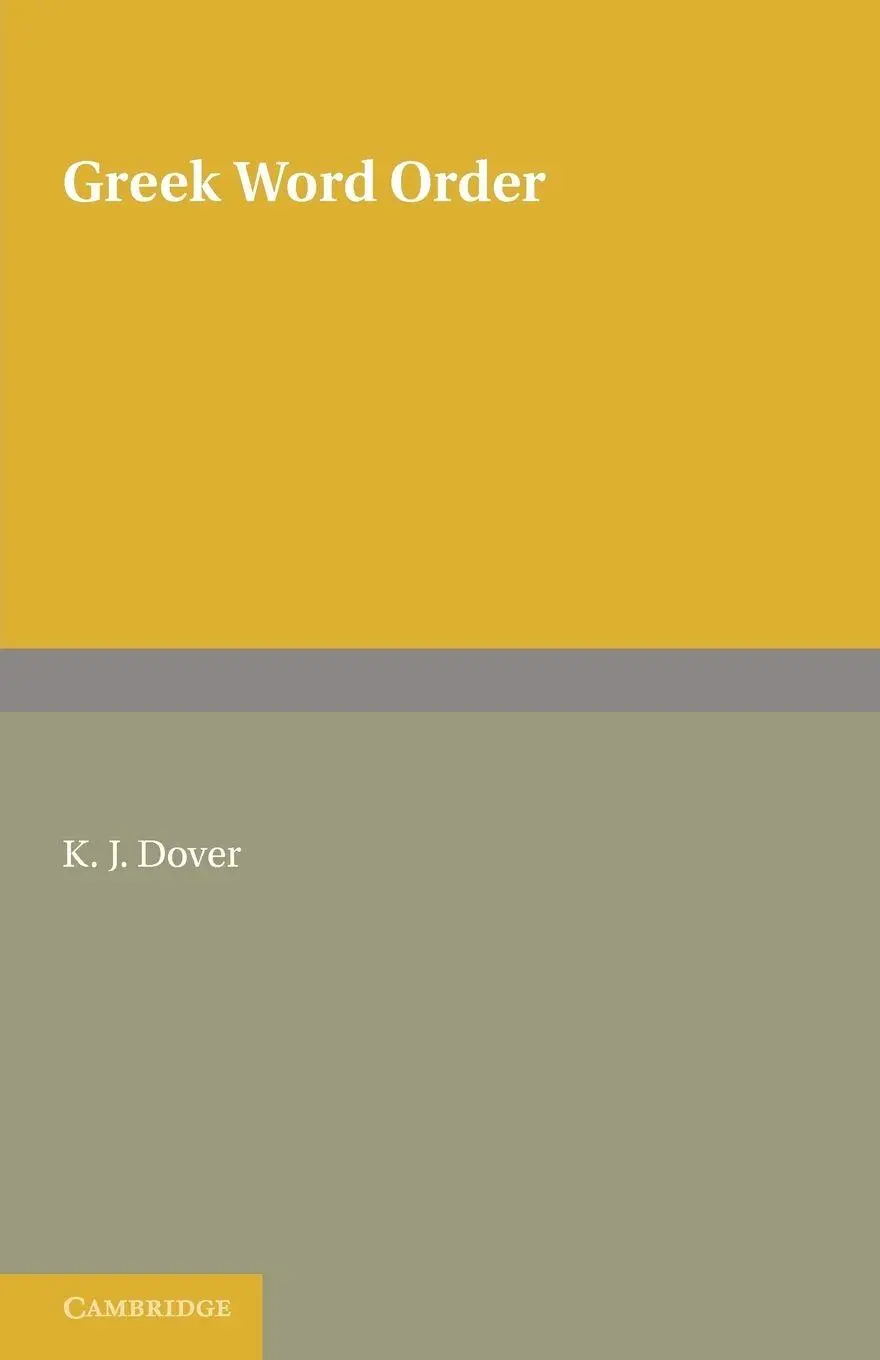 Cover: 9780521134705 | Greek Word Order | Dover Publications Inc (u. a.) | Taschenbuch | 2010