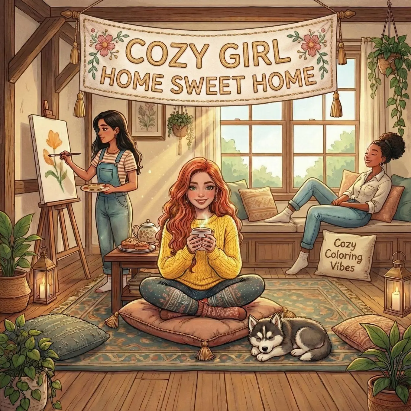 Cover: 9781965964705 | Cozy Girl Home Sweet Home | Cozy Coloring Vibes | Taschenbuch | 2026