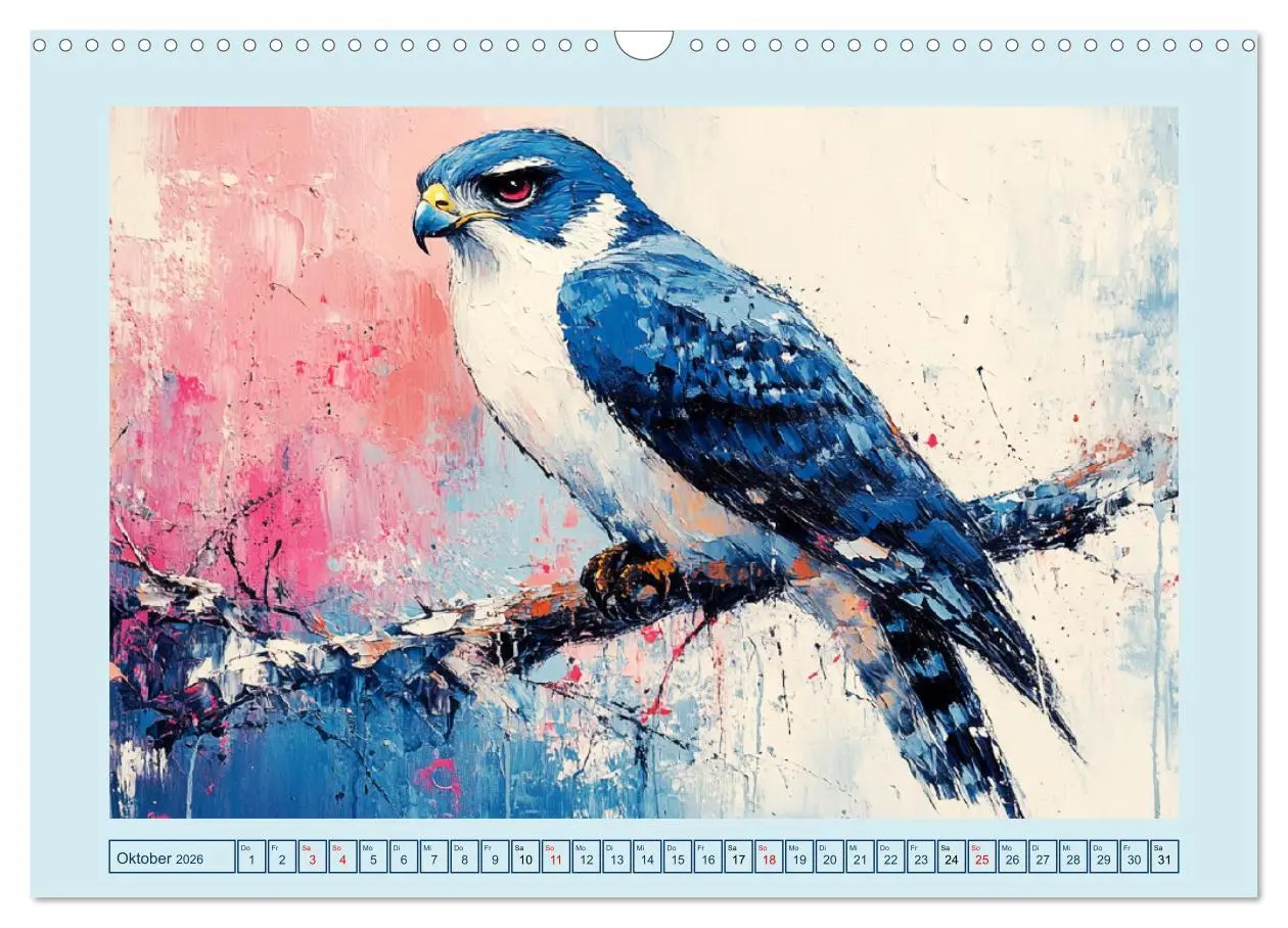 Bild: 9783457344705 | Greifvögel. Majestätische Luftakrobaten in Öloptik (Wandkalender...