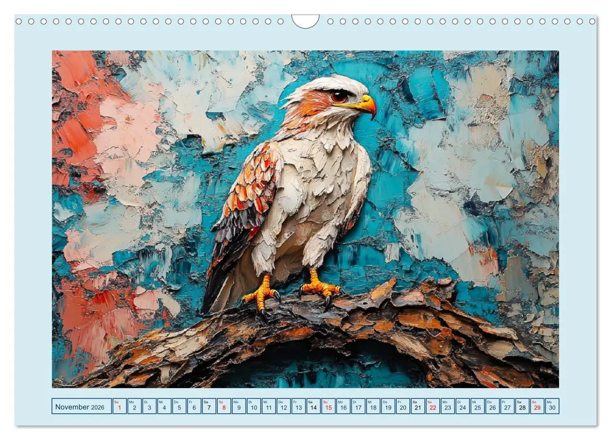 Bild: 9783457344705 | Greifvögel. Majestätische Luftakrobaten in Öloptik (Wandkalender...