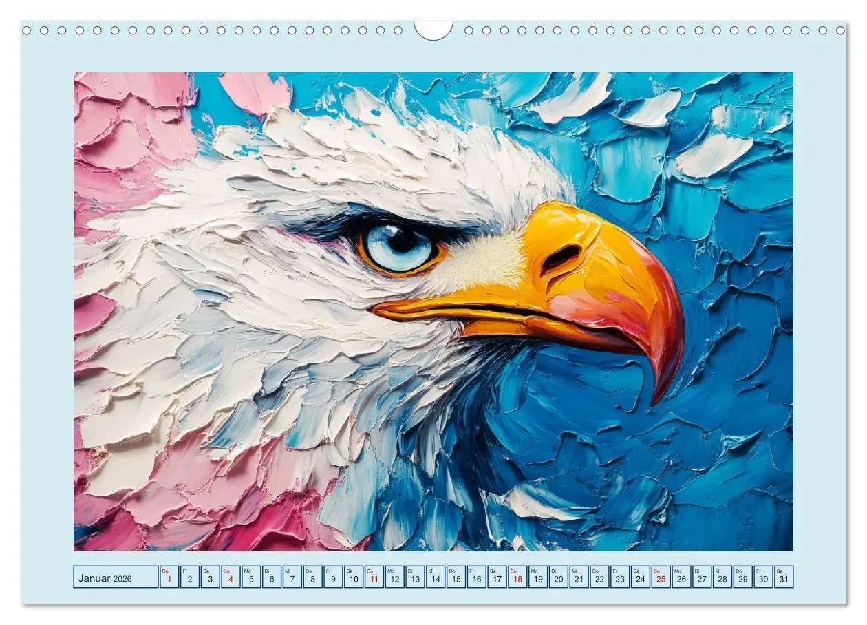 Bild: 9783457344705 | Greifvögel. Majestätische Luftakrobaten in Öloptik (Wandkalender...