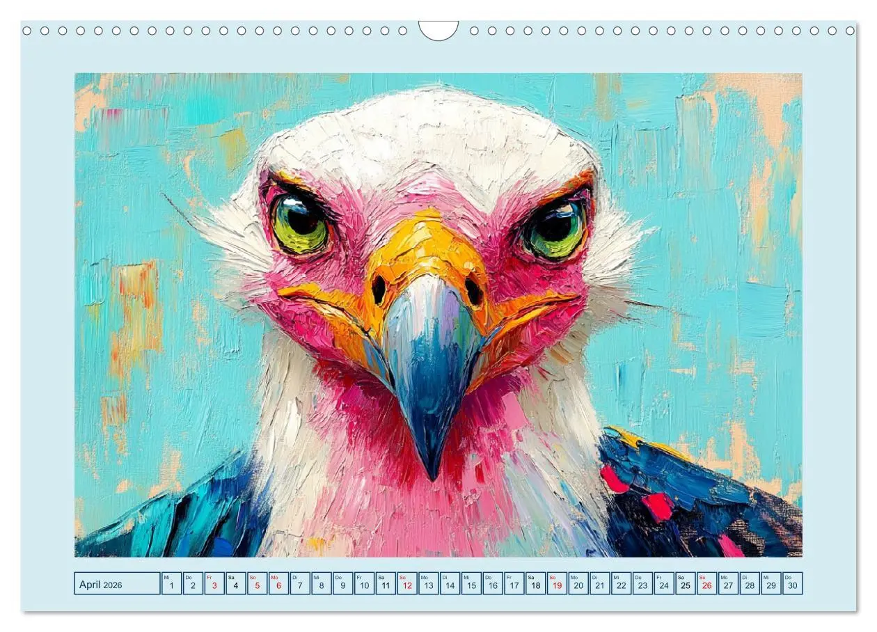 Bild: 9783457344705 | Greifvögel. Majestätische Luftakrobaten in Öloptik (Wandkalender...