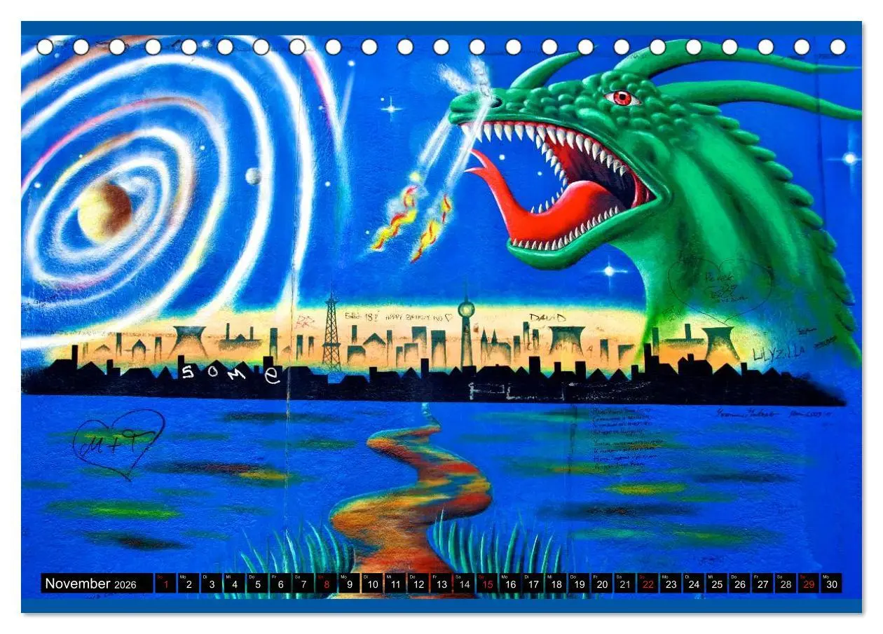 Bild: 9783516054705 | Berlin - Die East Side Gallery (Tischkalender 2026 DIN A5 quer),...