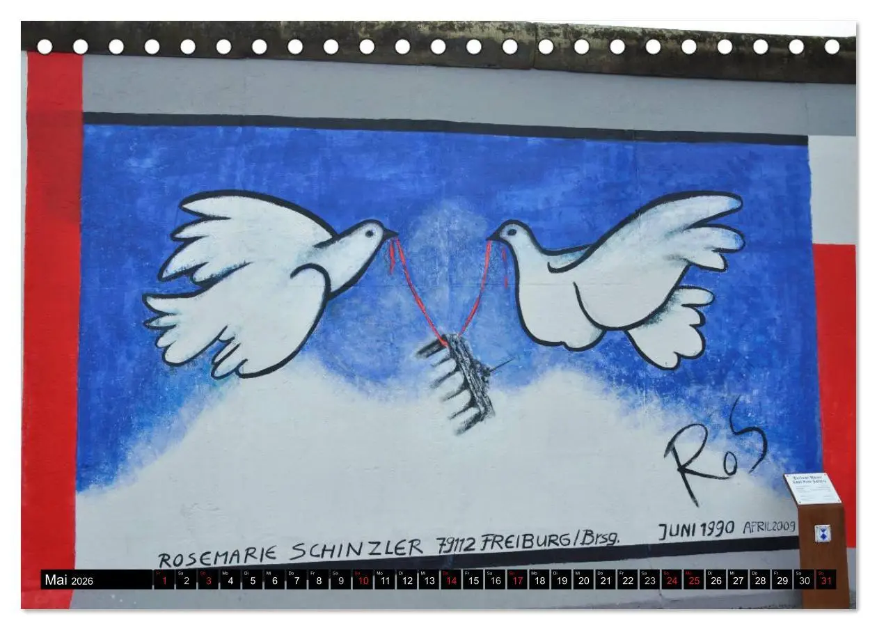Bild: 9783516054705 | Berlin - Die East Side Gallery (Tischkalender 2026 DIN A5 quer),...