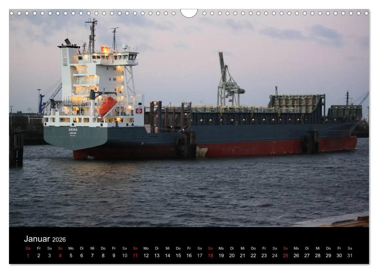 Bild: 9783516124705 | Schiffe im Hamburger Hafen (Wandkalender 2026 DIN A3 quer),...