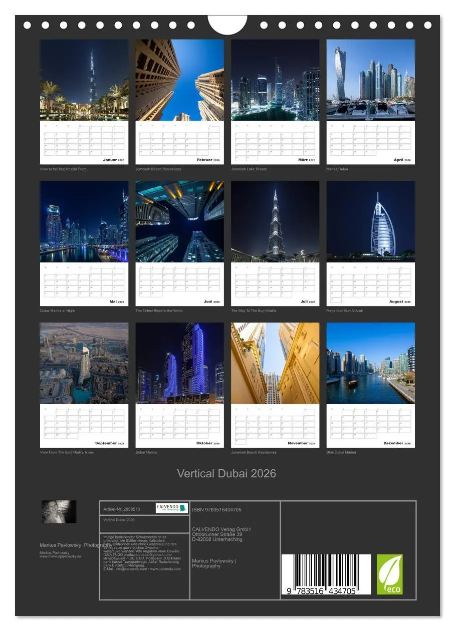 Bild: 9783516434705 | Vertical Dubai 2026 (Wandkalender 2026 DIN A4 hoch), CALVENDO...