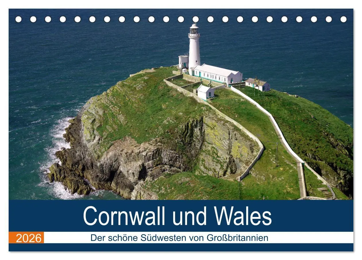 Cover: 9783457884805 | Cornwall und Wales (Tischkalender 2026 DIN A5 quer), CALVENDO...
