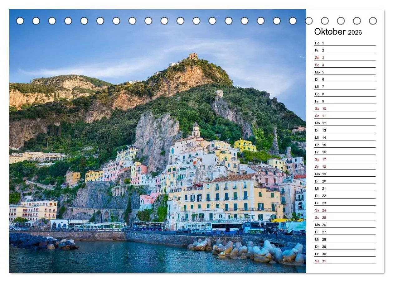 Bild: 9783516734805 | Amalfiküste - Der Planer (Tischkalender 2026 DIN A5 quer), CALVENDO...