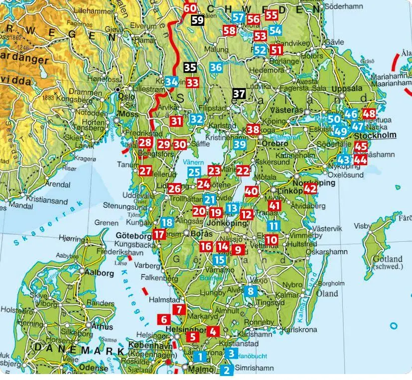Bild: 9783763314805 | ROTHER Wanderführer Schweden: Der Süden. 60 Touren von Skåne,...