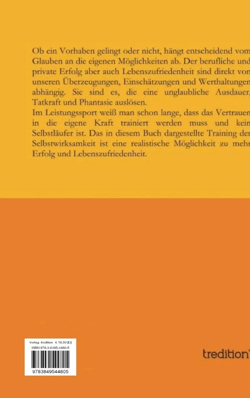 Rückseite: 9783849544805 | Yes I can, das geht! | Training der Selbstwirksamkeit | Martin Volgger