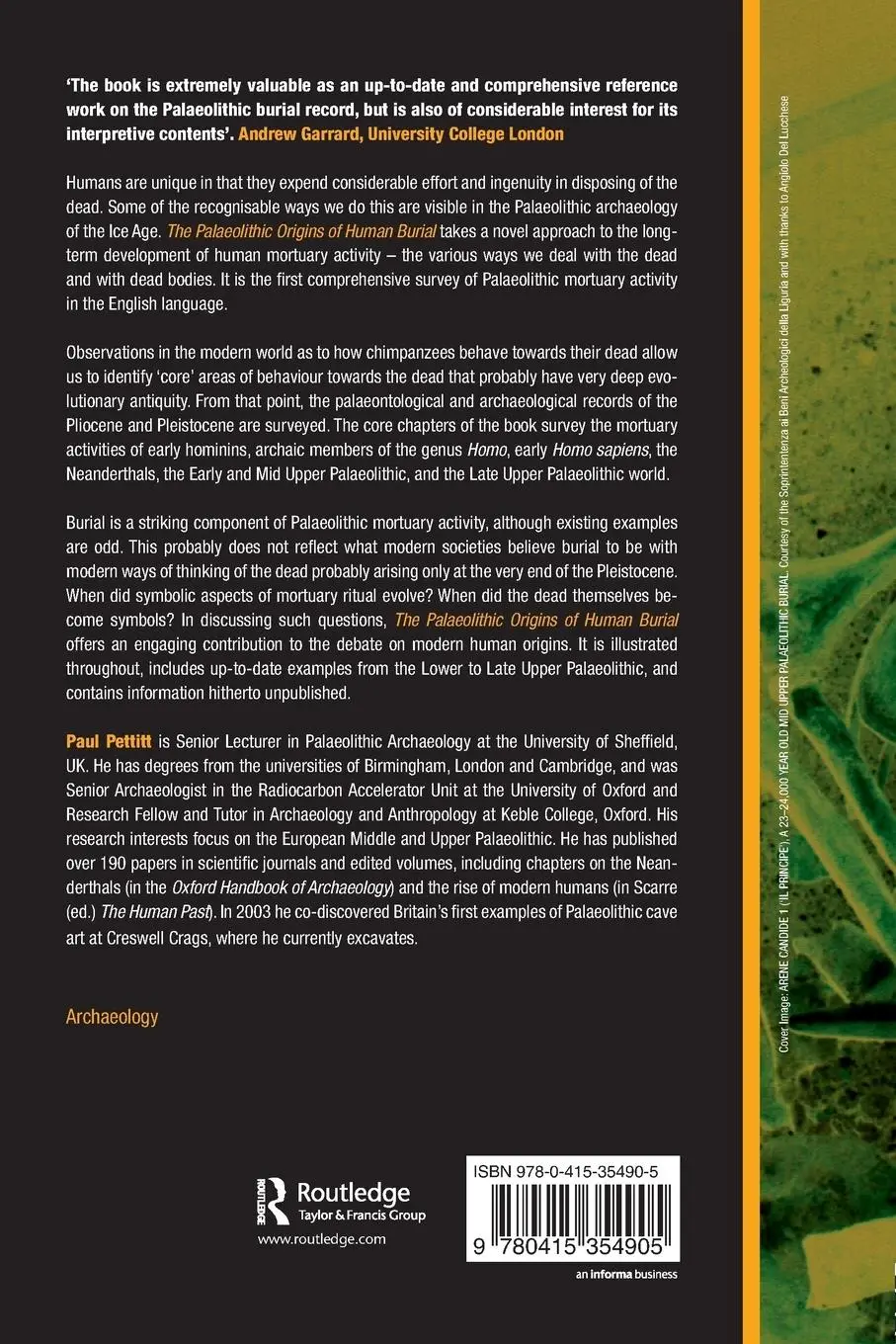 Rückseite: 9780415354905 | The Palaeolithic Origins of Human Burial | Paul Pettitt | Taschenbuch