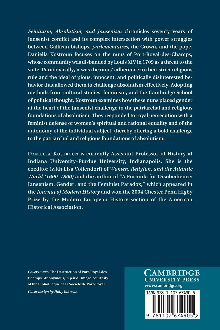 Rückseite: 9781107674905 | Feminism, Absolutism, and Jansenism | Daniella Kostroun | Taschenbuch
