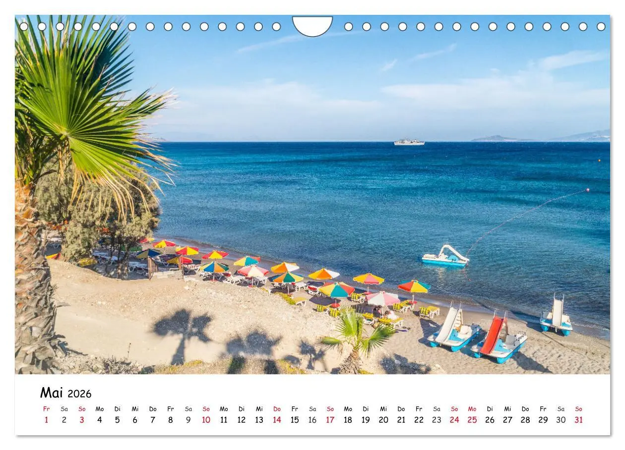 Bild: 9783457634905 | Strände der Insel Kos (Wandkalender 2026 DIN A4 quer), CALVENDO...