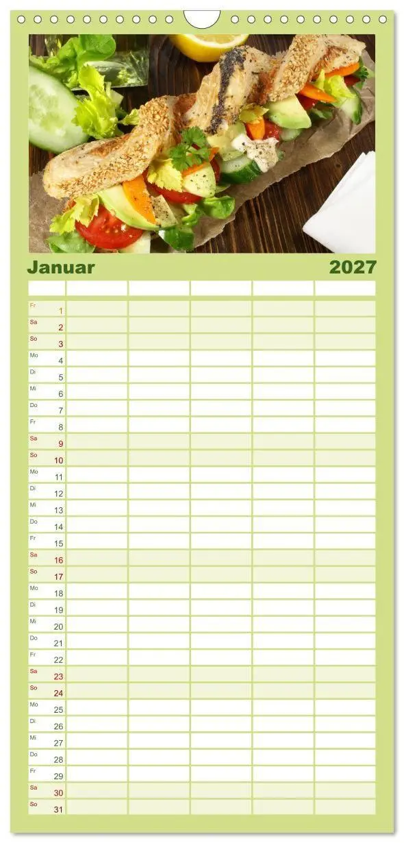 Bild: 9783594324905 | Familienplaner 2027 - Vegan Food Kalender - Gerichte und Snacks mit...