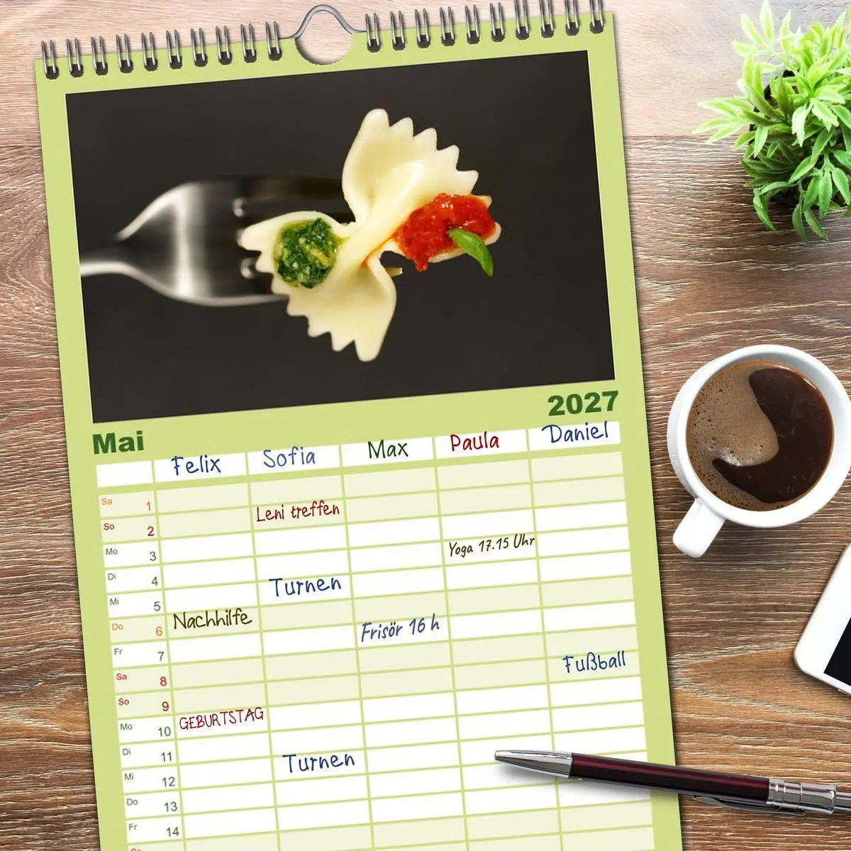 Bild: 9783594324905 | Familienplaner 2027 - Vegan Food Kalender - Gerichte und Snacks mit...