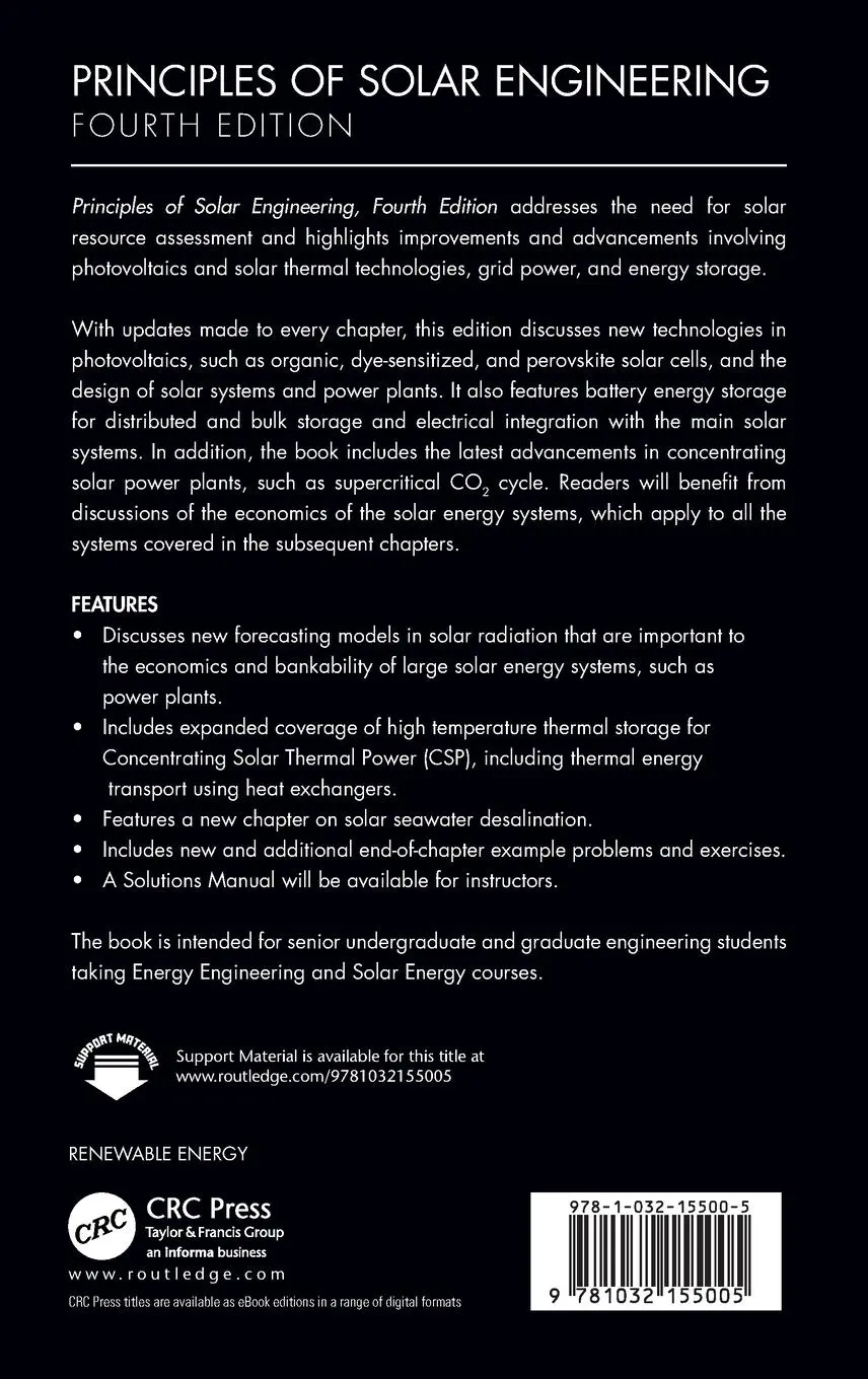 Rückseite: 9781032155005 | Principles of Solar Engineering | D. Yogi Goswami | Buch | Englisch