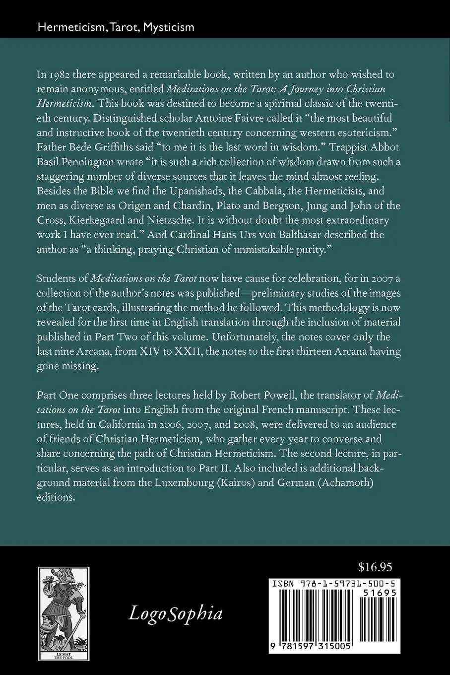 Rückseite: 9781597315005 | The Wandering Fool | Love and its Symbols, Early Studies on the Tarot