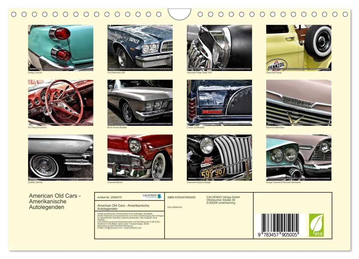 Bild: 9783457905005 | American Old Cars - Amerikanische Autolegenden (Wandkalender 2026...