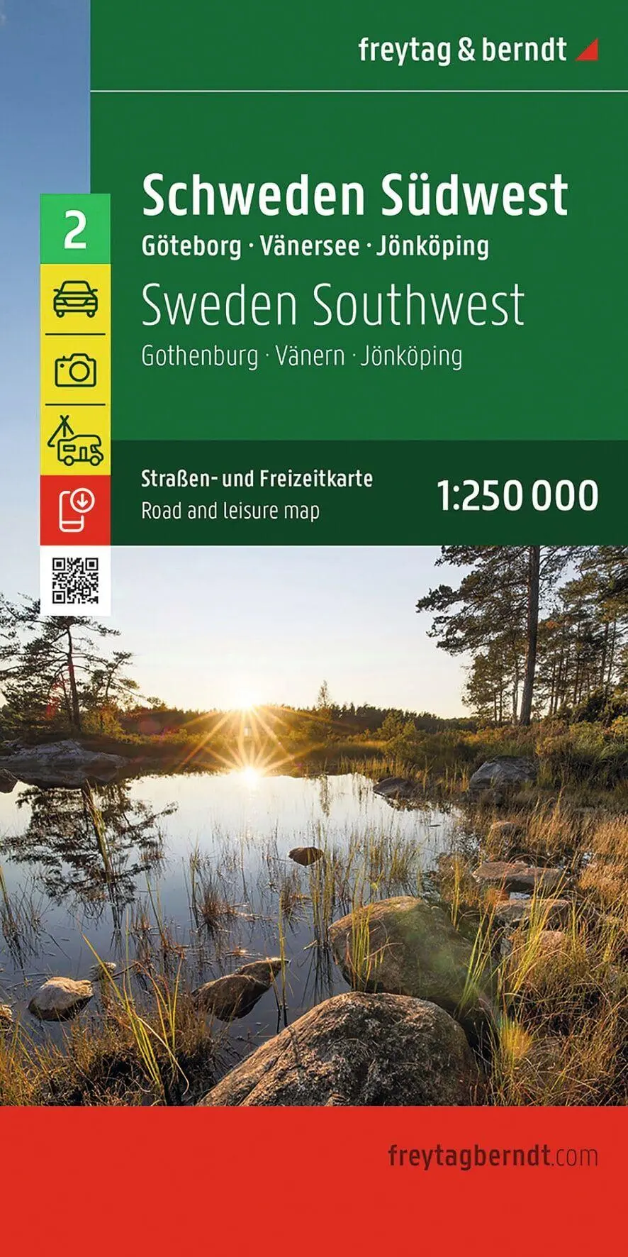 Cover: 9783707925005 | freytag &amp; berndt Straßenkarte Schweden Südwest 1:250.000 | Berndt