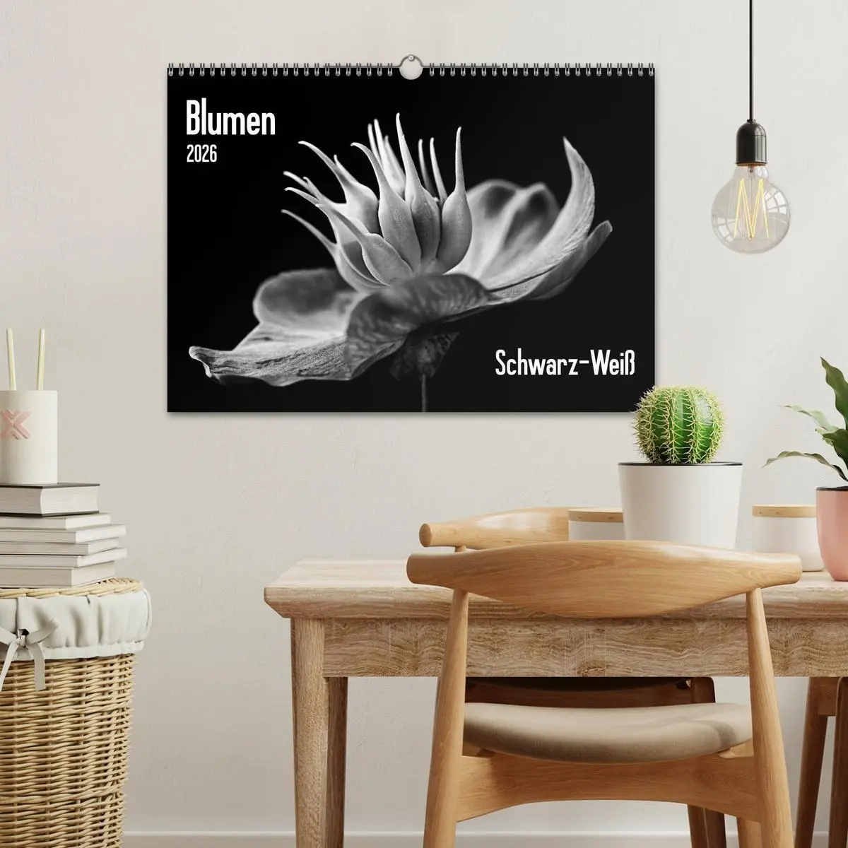 Bild: 9783516085105 | Blumen 2026, Schwarz-Weiß (Wandkalender 2026 DIN A3 quer), CALVENDO...