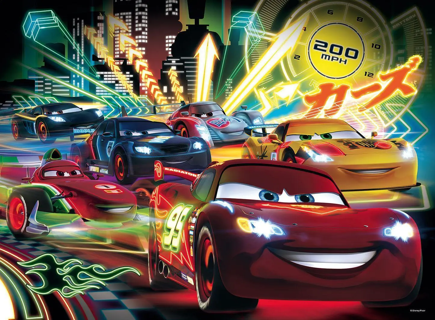 Bild: 4005556105205 | Cars Neon. Puzzle 100 Teile XXL | Spiel | Kinderpuzzle | 10520 | 2014