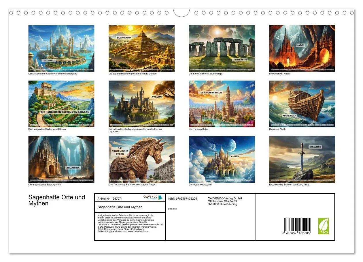 Bild: 9783457435205 | Sagenhafte Orte und Mythen (Wandkalender 2026 DIN A3 quer),...