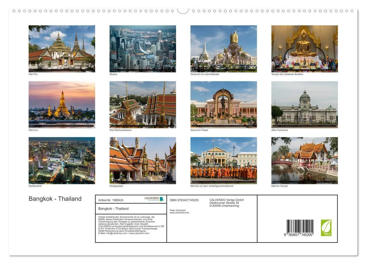 Bild: 9783457745205 | Bangkok - Thailand (hochwertiger Premium Wandkalender 2026 DIN A2...