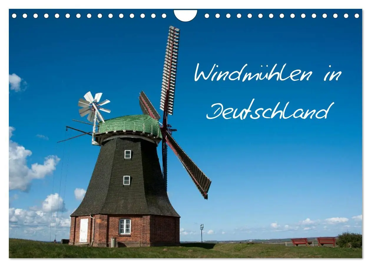 Cover: 9783516145205 | Windmühlen in Deutschland (Wandkalender 2026 DIN A4 quer), CALVENDO...