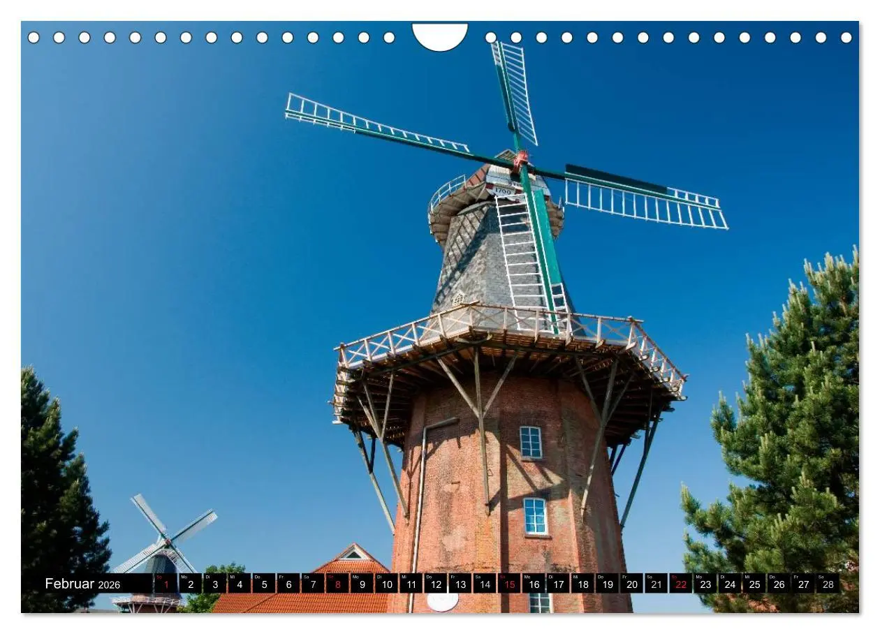 Bild: 9783516145205 | Windmühlen in Deutschland (Wandkalender 2026 DIN A4 quer), CALVENDO...