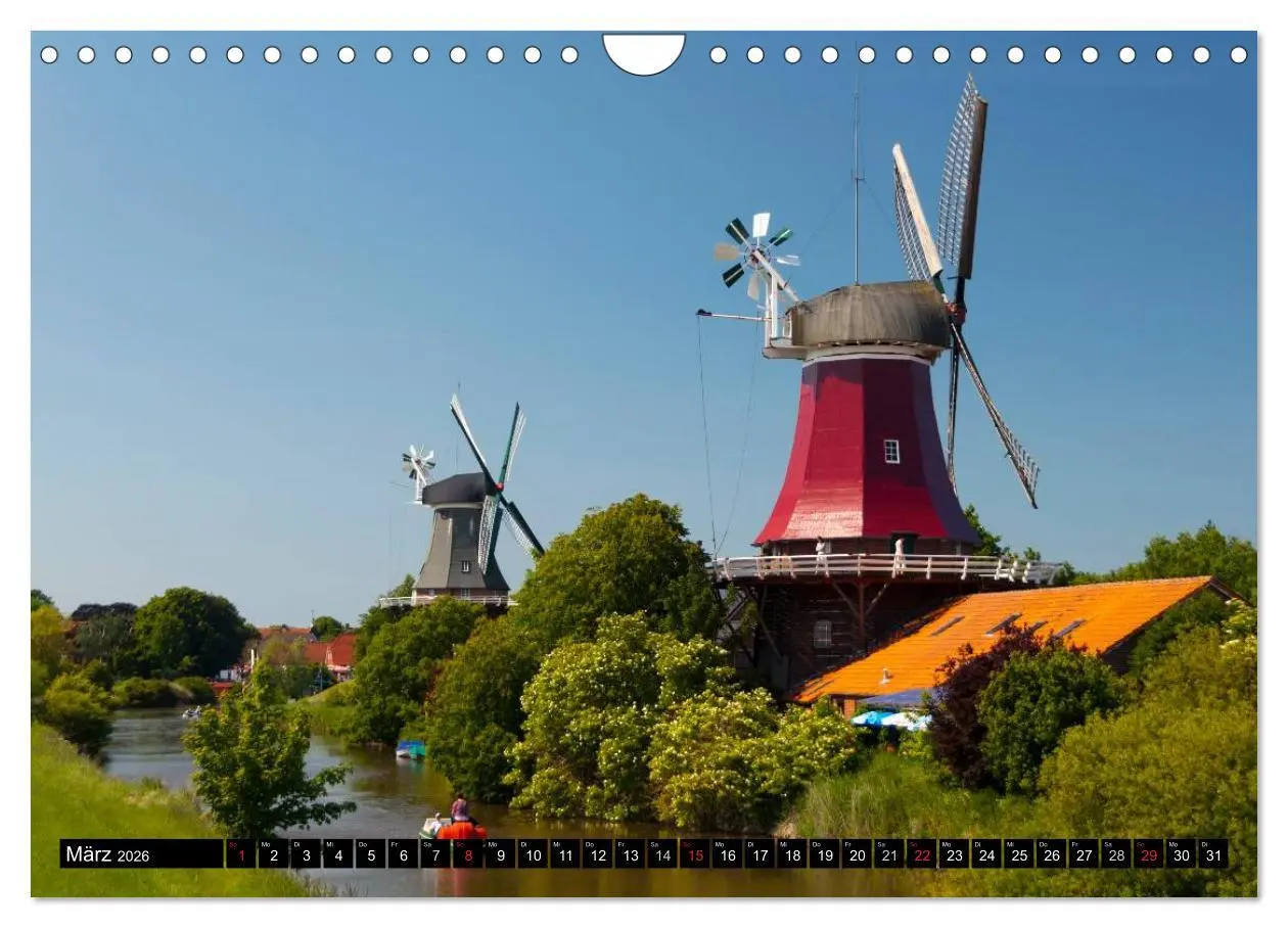 Bild: 9783516145205 | Windmühlen in Deutschland (Wandkalender 2026 DIN A4 quer), CALVENDO...