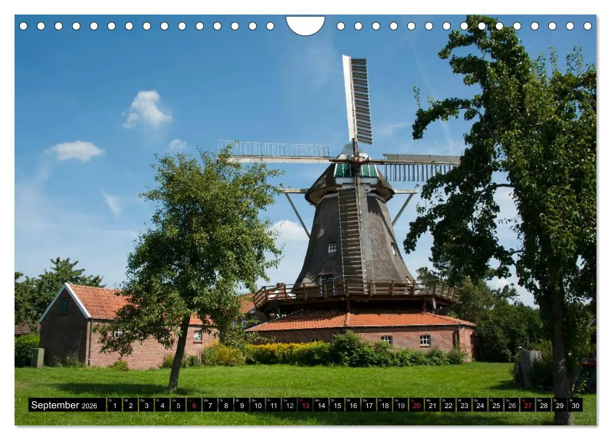 Bild: 9783516145205 | Windmühlen in Deutschland (Wandkalender 2026 DIN A4 quer), CALVENDO...