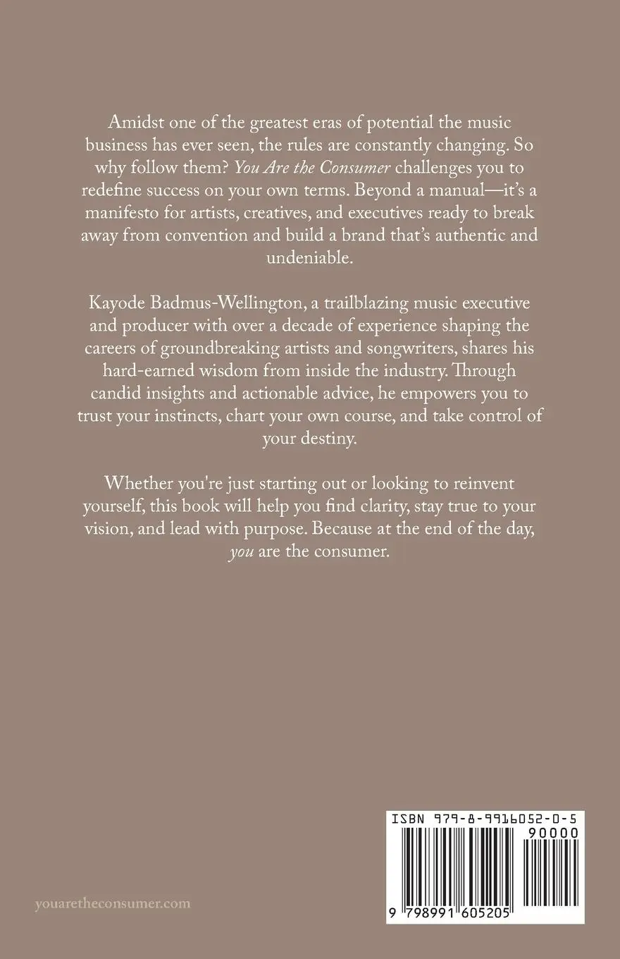 Rückseite: 9798991605205 | You Are the Consumer | Kayode Badmus-Wellington | Taschenbuch | 2024