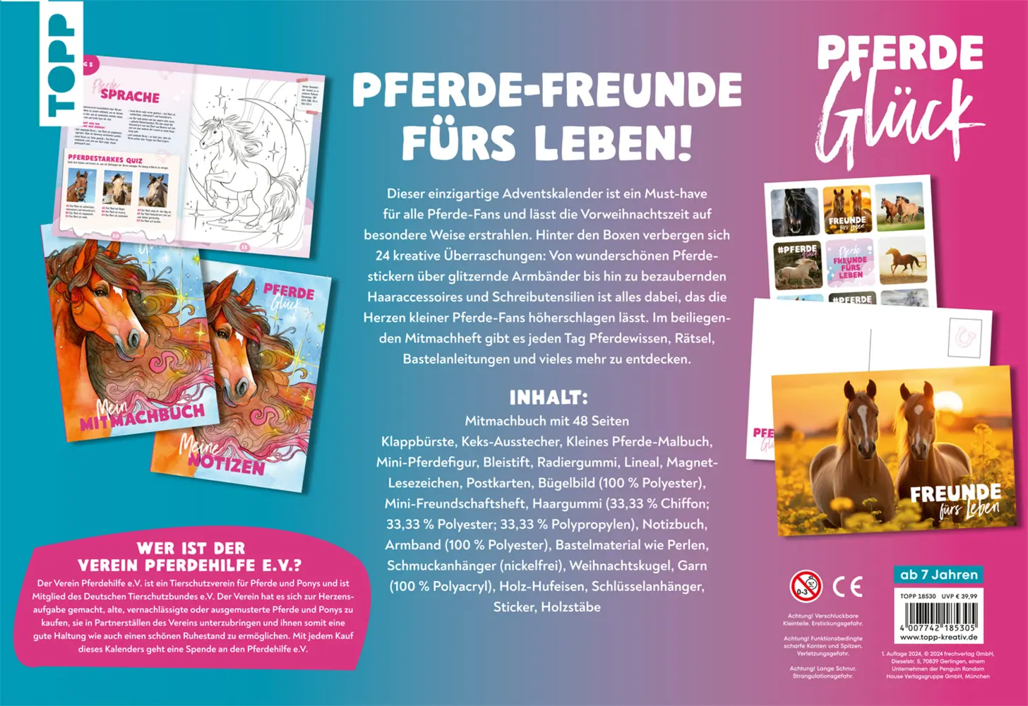 Bild: 4007742185305 | Pferdeglück - Der kreative Adventskalender. 24 Überraschungen für...