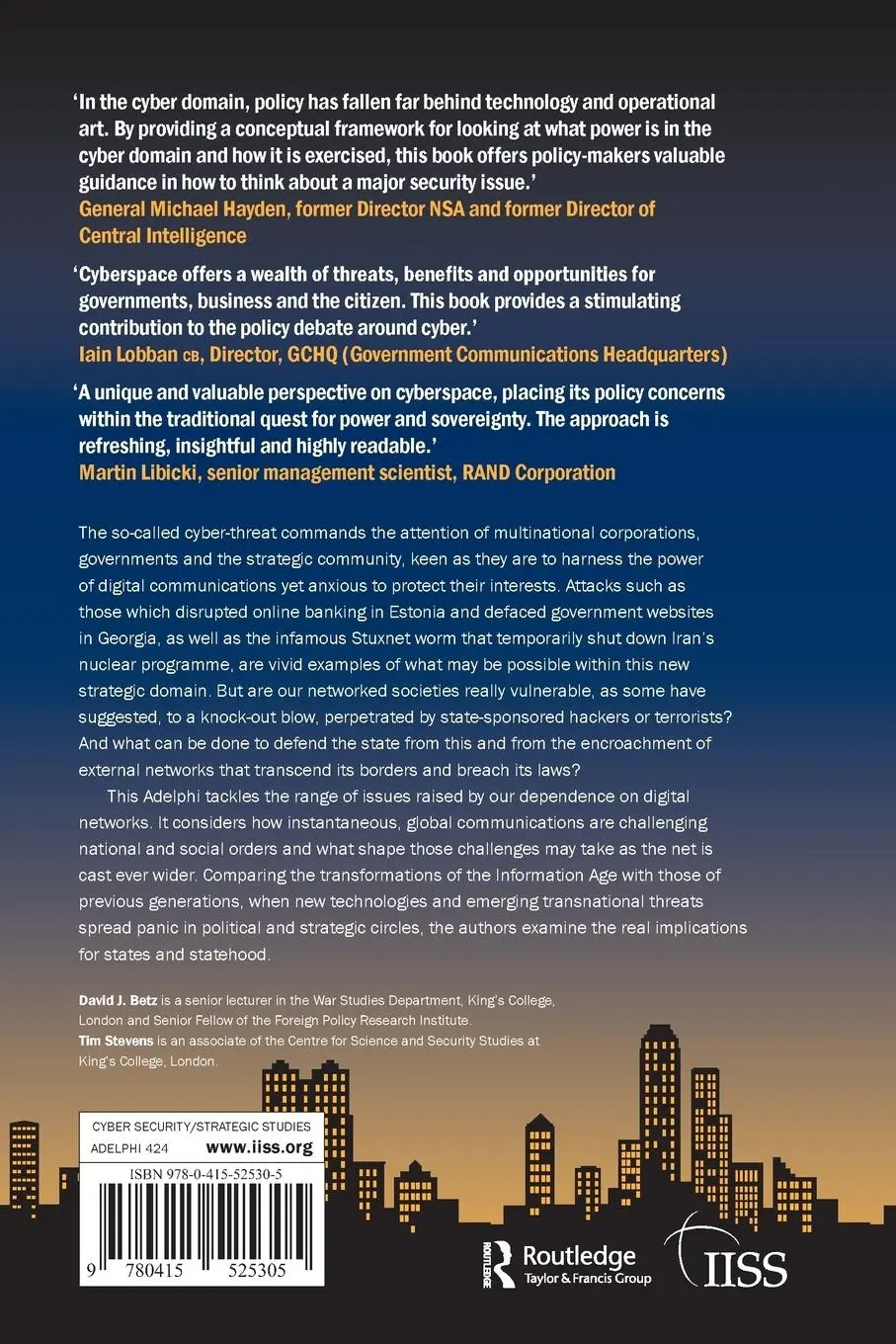 Rückseite: 9780415525305 | Cyberspace and the State | Towards a Strategy for Cyber-Power | Betz