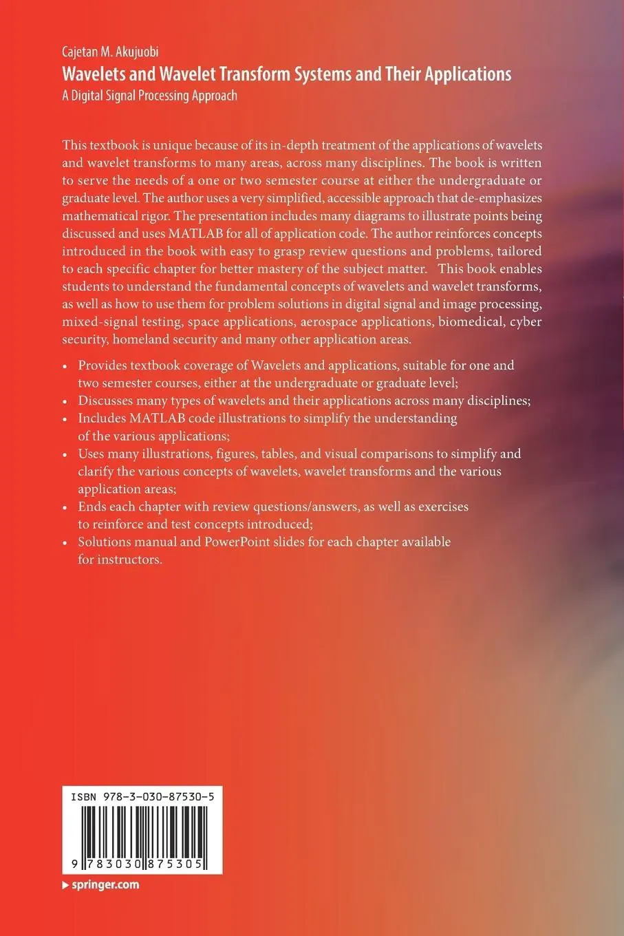 Rückseite: 9783030875305 | Wavelets and Wavelet Transform Systems and Their Applications | Buch