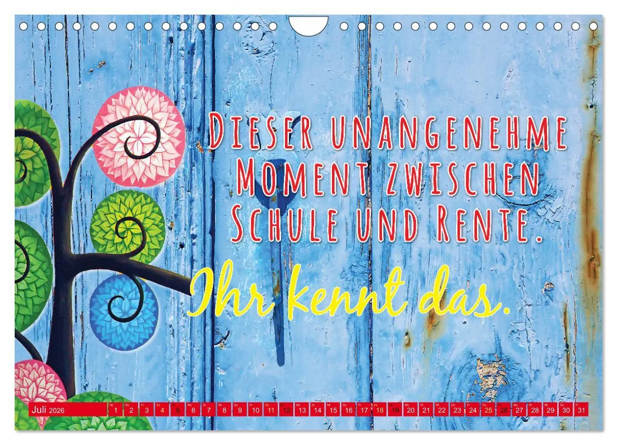 Bild: 9783457355305 | Die Pflicht ruft! Sag ihr, ich ruf zurück. (Wandkalender 2026 DIN...
