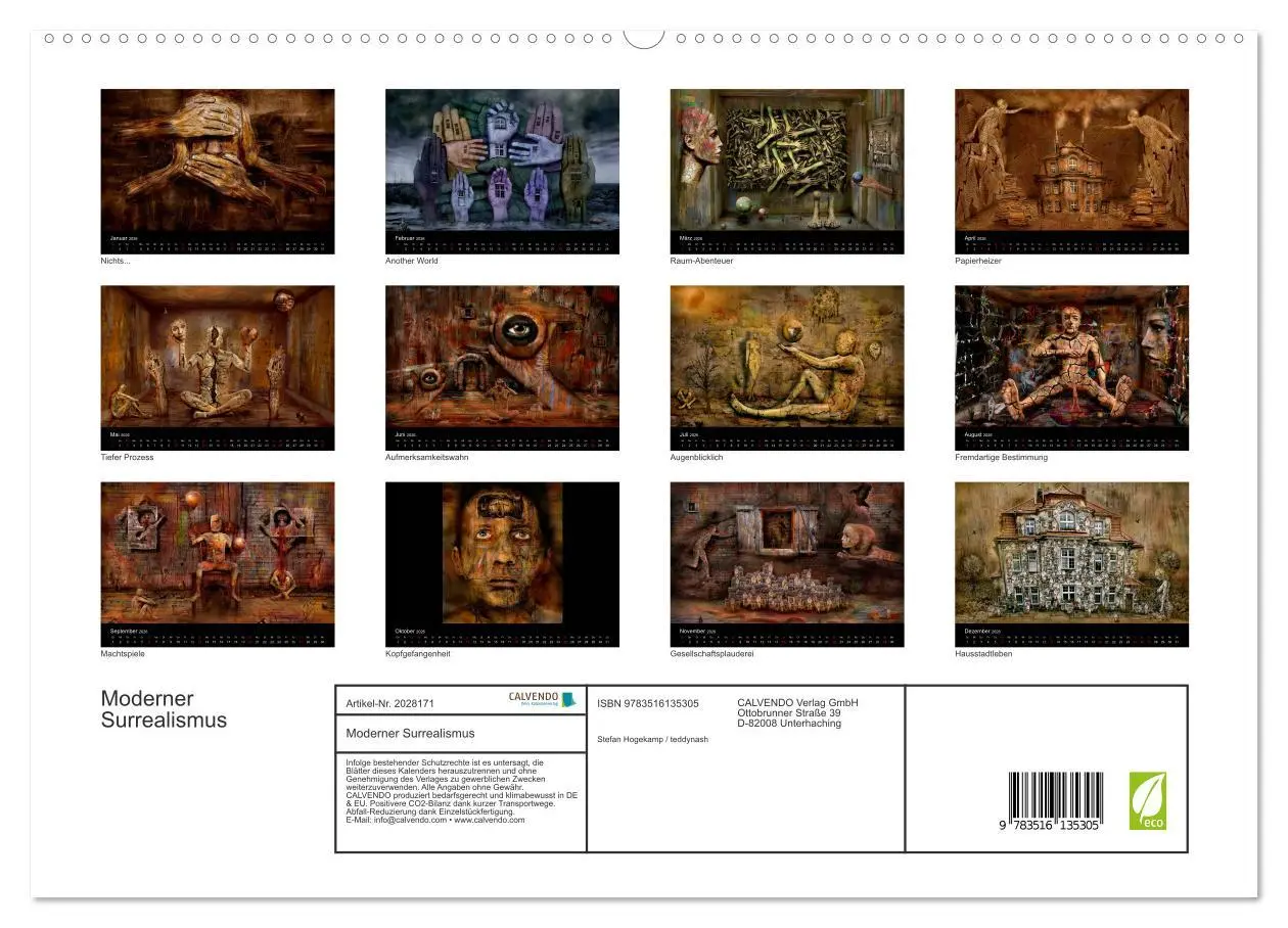 Bild: 9783516135305 | Moderner Surrealismus (hochwertiger Premium Wandkalender 2026 DIN...