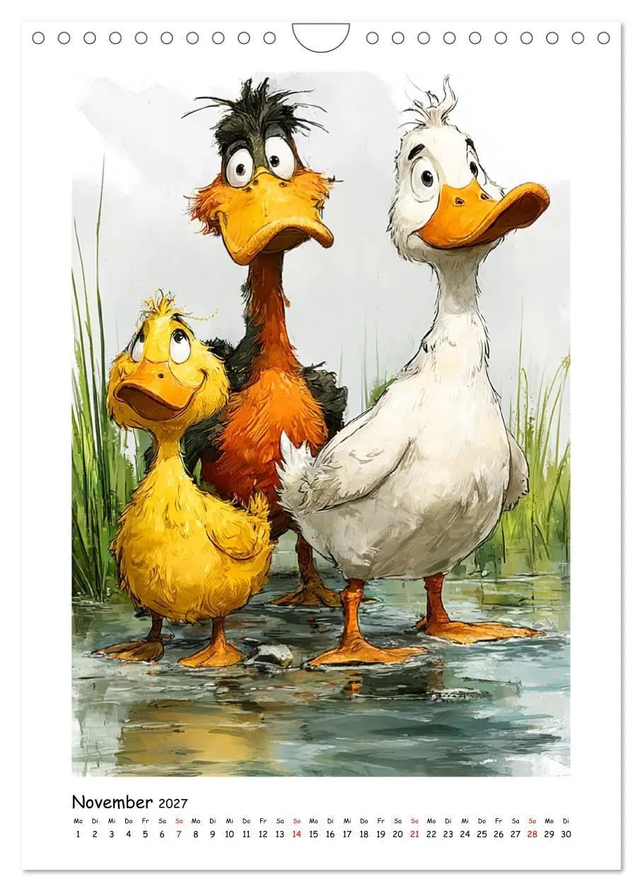 Bild: 9783516825305 | Glückliche Tiere. Ein lieblicher Kinderkalender (Wandkalender 2027...