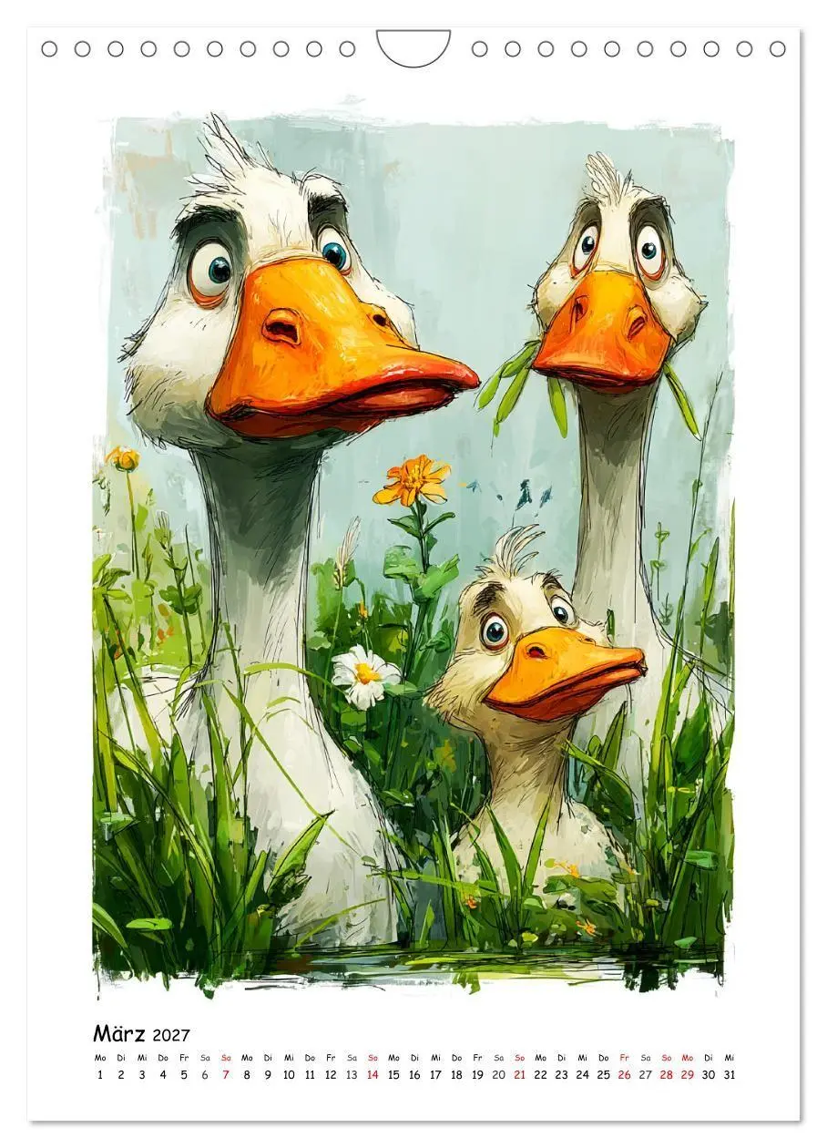 Bild: 9783516825305 | Glückliche Tiere. Ein lieblicher Kinderkalender (Wandkalender 2027...