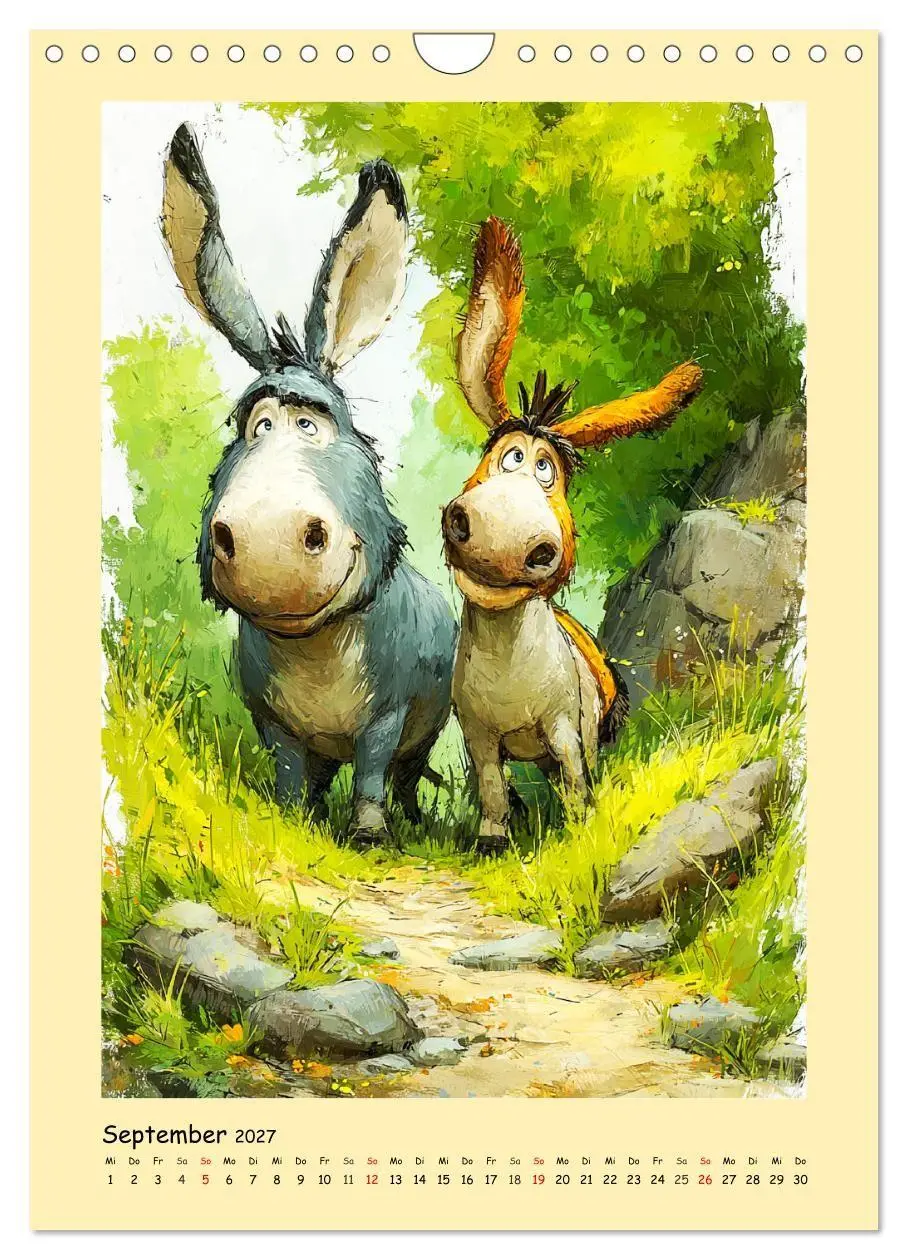 Bild: 9783516825305 | Glückliche Tiere. Ein lieblicher Kinderkalender (Wandkalender 2027...