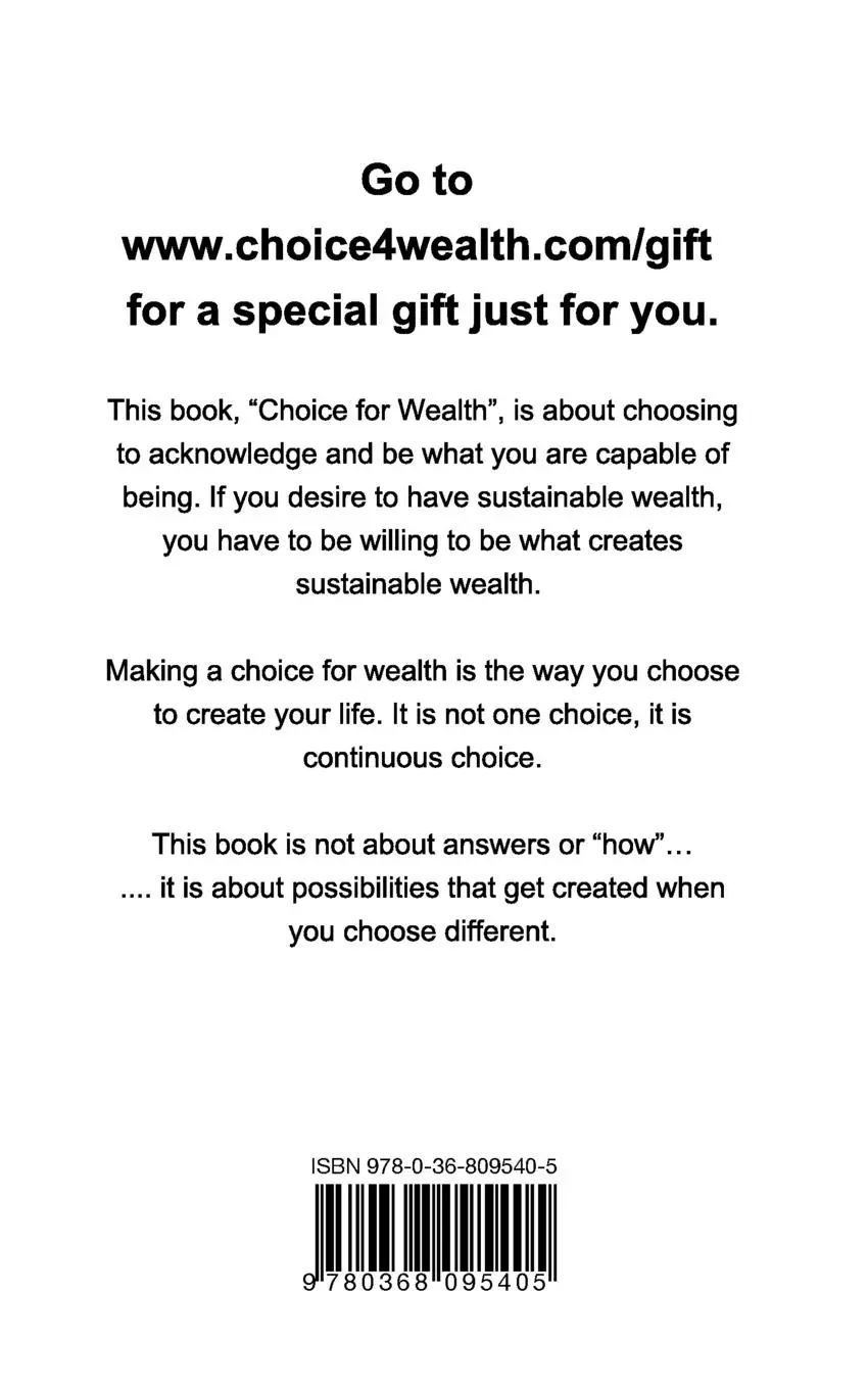 Rückseite: 9780368095405 | Choice For Wealth | Chutisa Bowman | Taschenbuch | Englisch | 2021