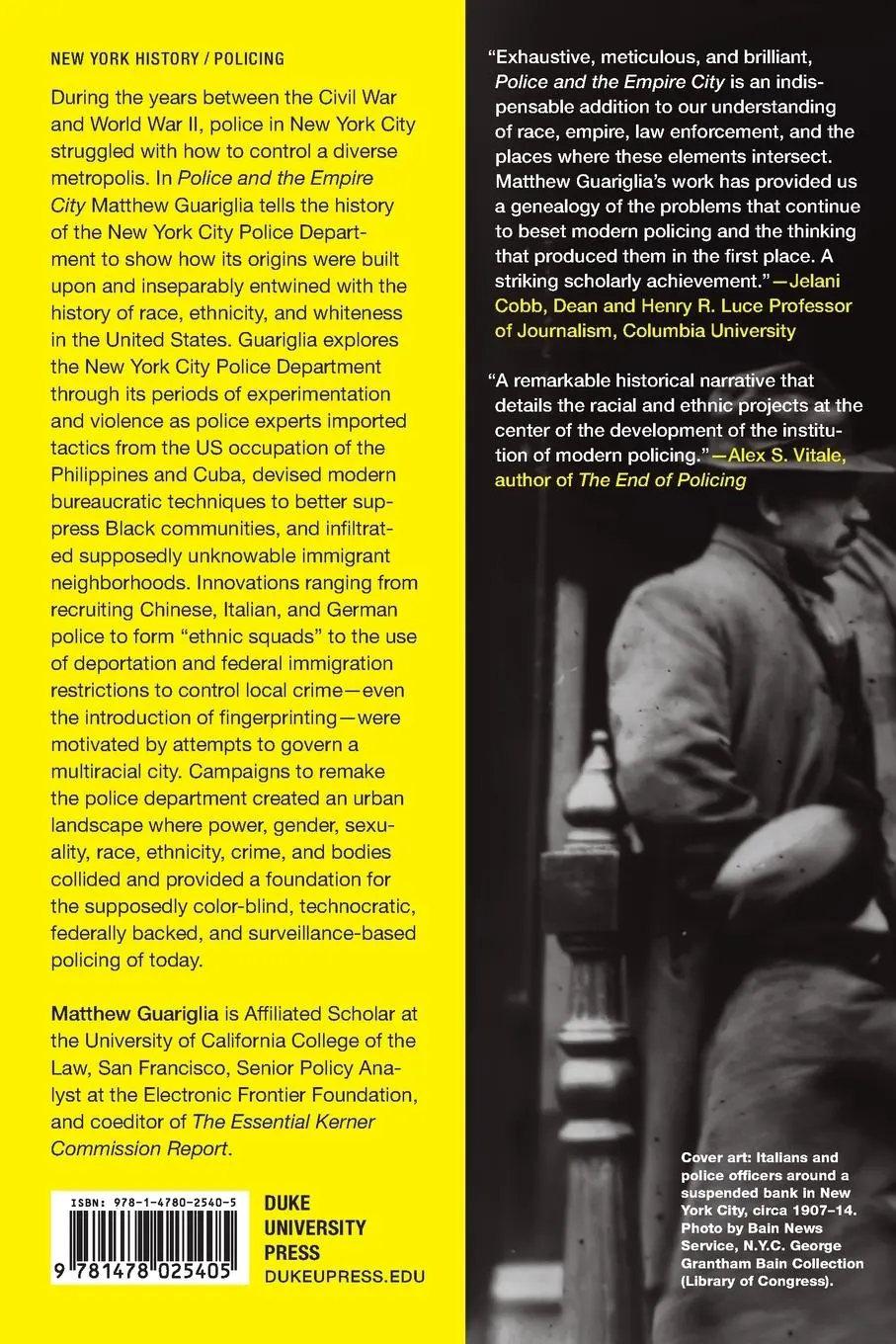 Rückseite: 9781478025405 | Police and the Empire City | Matthew Guariglia | Taschenbuch | 2023