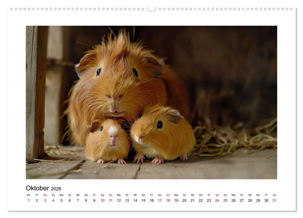 Bild: 9783457275405 | Mehr Schwein mit Meerschwein (Wandkalender 2026 DIN A2 quer),...