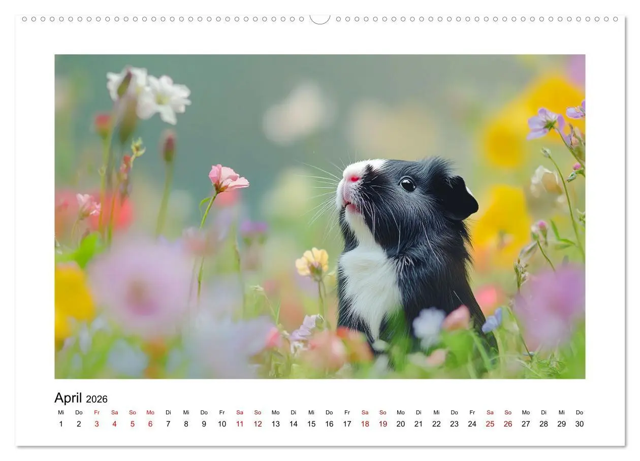 Bild: 9783457275405 | Mehr Schwein mit Meerschwein (Wandkalender 2026 DIN A2 quer),...