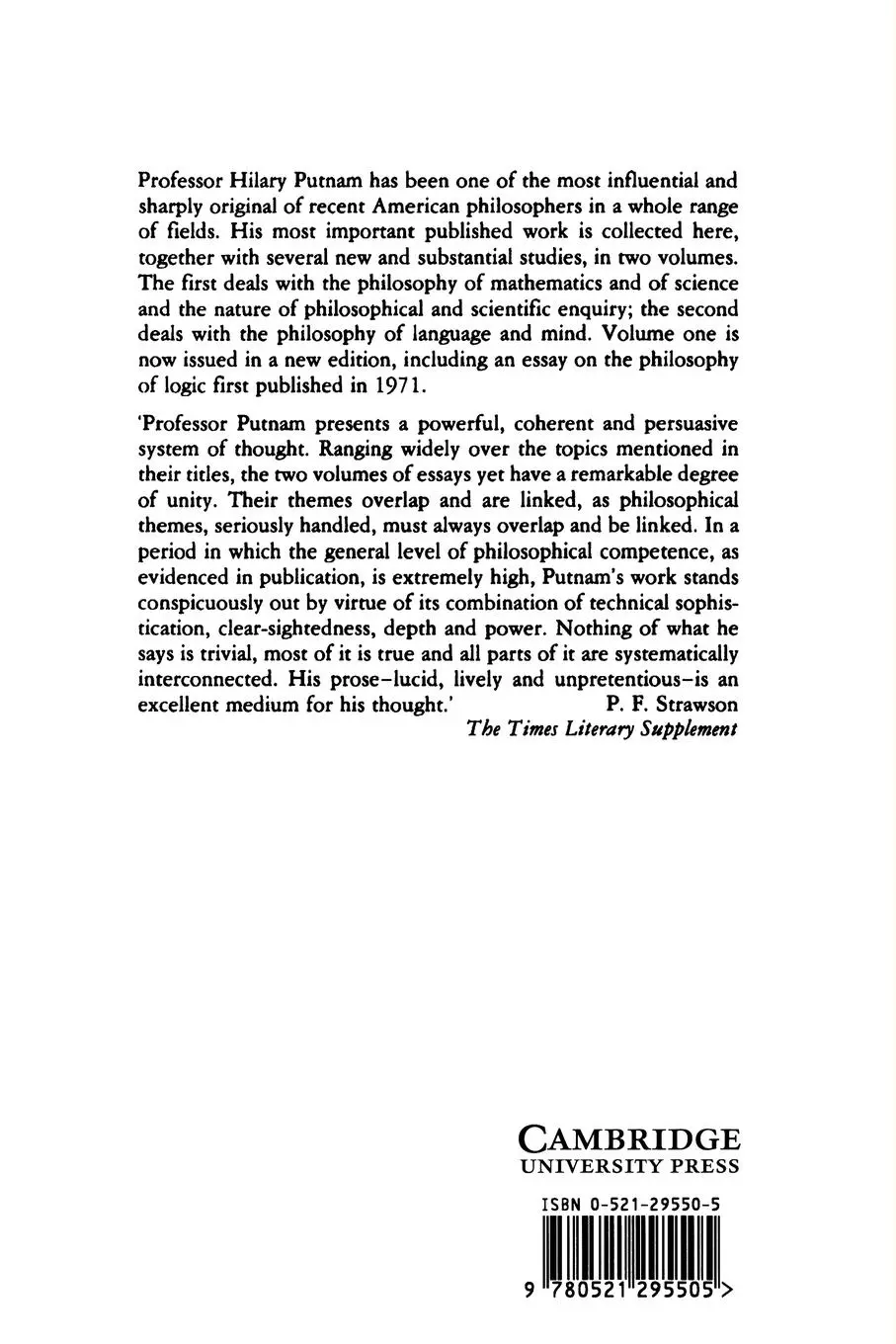 Rückseite: 9780521295505 | Philosophical Papers | Volume 1, Mathematics, Matter and Method | Buch